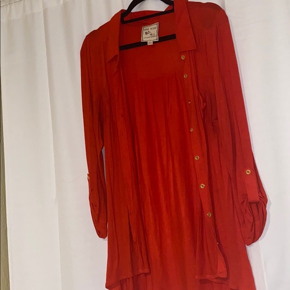 Pink Rose Orange Cardigan - Picture 3 of 5